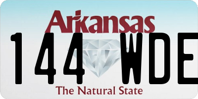 AR license plate 144WDE