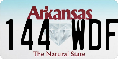 AR license plate 144WDF