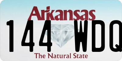 AR license plate 144WDQ