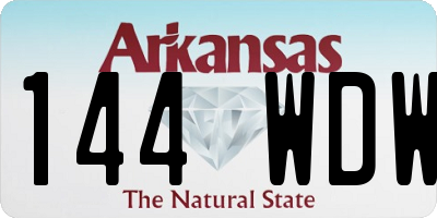 AR license plate 144WDW