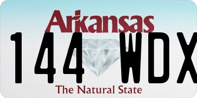 AR license plate 144WDX