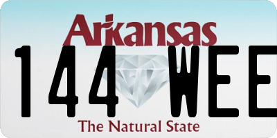 AR license plate 144WEE