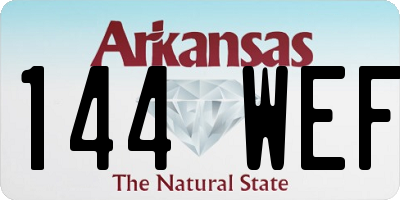 AR license plate 144WEF