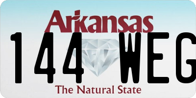 AR license plate 144WEG