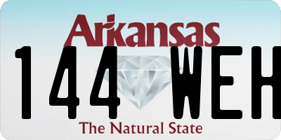 AR license plate 144WEH