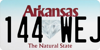 AR license plate 144WEJ