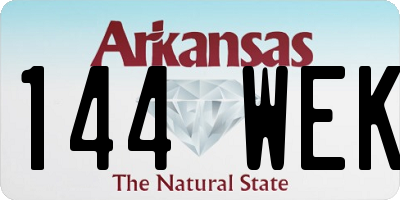 AR license plate 144WEK