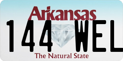 AR license plate 144WEL