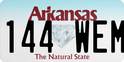 AR license plate 144WEM