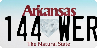 AR license plate 144WER