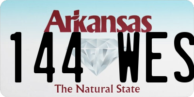 AR license plate 144WES