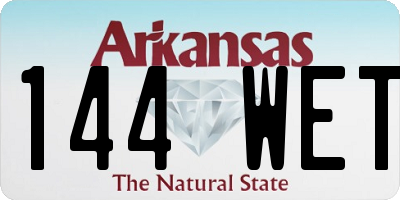 AR license plate 144WET