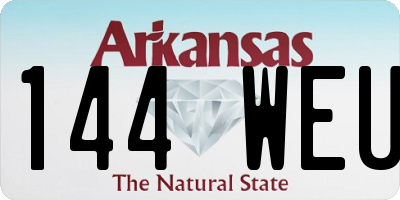 AR license plate 144WEU