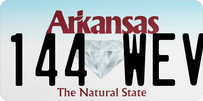 AR license plate 144WEV