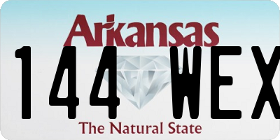 AR license plate 144WEX