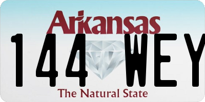 AR license plate 144WEY