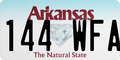 AR license plate 144WFA