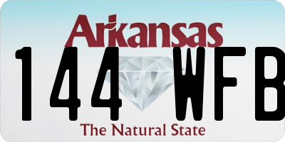 AR license plate 144WFB