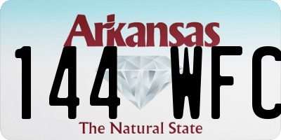 AR license plate 144WFC