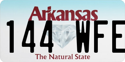 AR license plate 144WFE