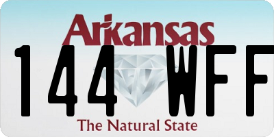 AR license plate 144WFF