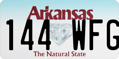 AR license plate 144WFG