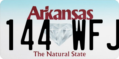AR license plate 144WFJ