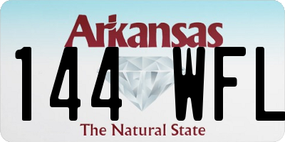 AR license plate 144WFL