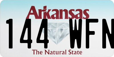 AR license plate 144WFN