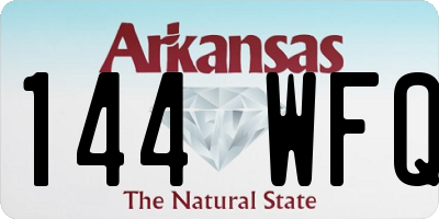 AR license plate 144WFQ