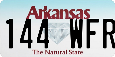 AR license plate 144WFR