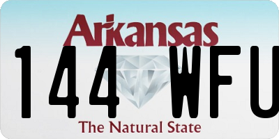 AR license plate 144WFU