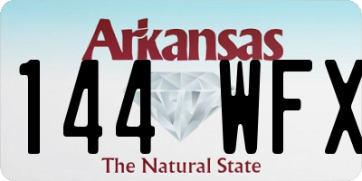 AR license plate 144WFX
