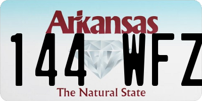 AR license plate 144WFZ