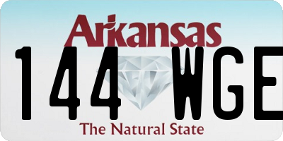 AR license plate 144WGE