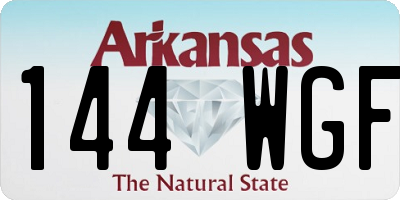 AR license plate 144WGF