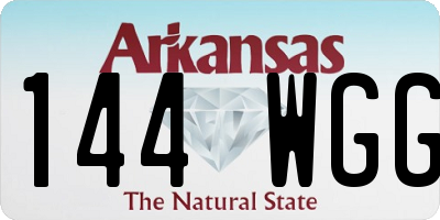 AR license plate 144WGG