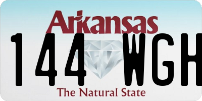 AR license plate 144WGH