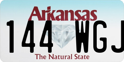 AR license plate 144WGJ