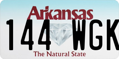 AR license plate 144WGK