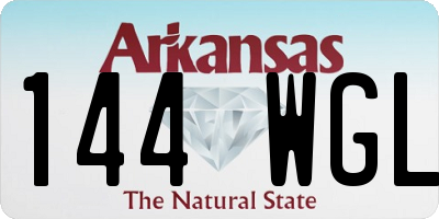 AR license plate 144WGL