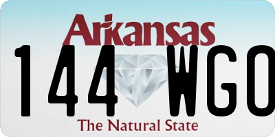 AR license plate 144WGO