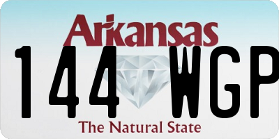 AR license plate 144WGP