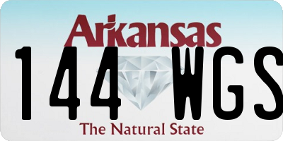 AR license plate 144WGS