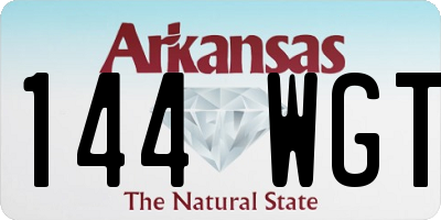 AR license plate 144WGT