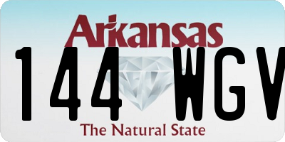 AR license plate 144WGV
