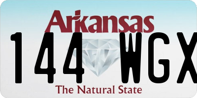 AR license plate 144WGX