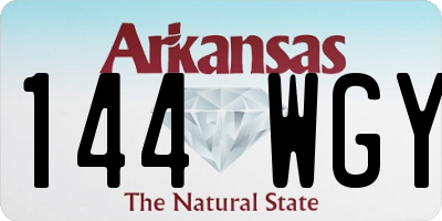 AR license plate 144WGY