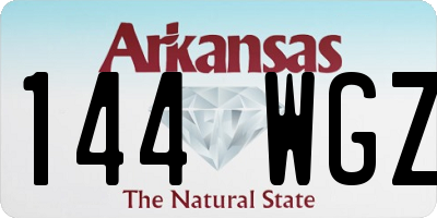 AR license plate 144WGZ