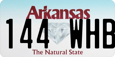AR license plate 144WHB